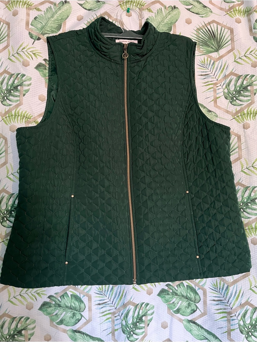 Allison Daley Emerald Green Quilted Vest